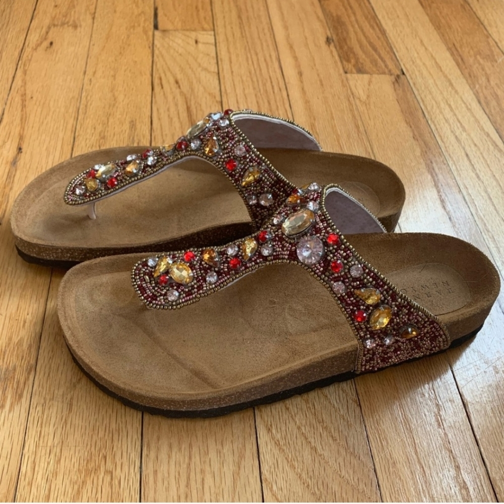 Barneys New York bejeweled sandals